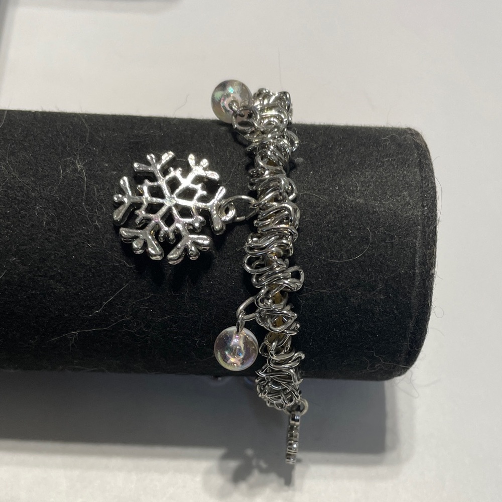 Winter Silver Snowflake Bracelet